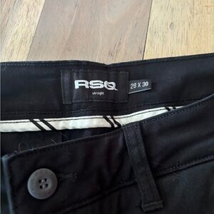 RSQ Black Straight leg pants